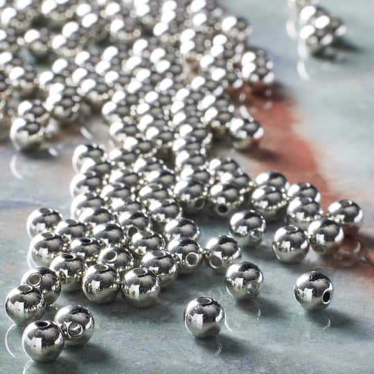 Metallic CCB Round Craft Beads by Bead Landing
